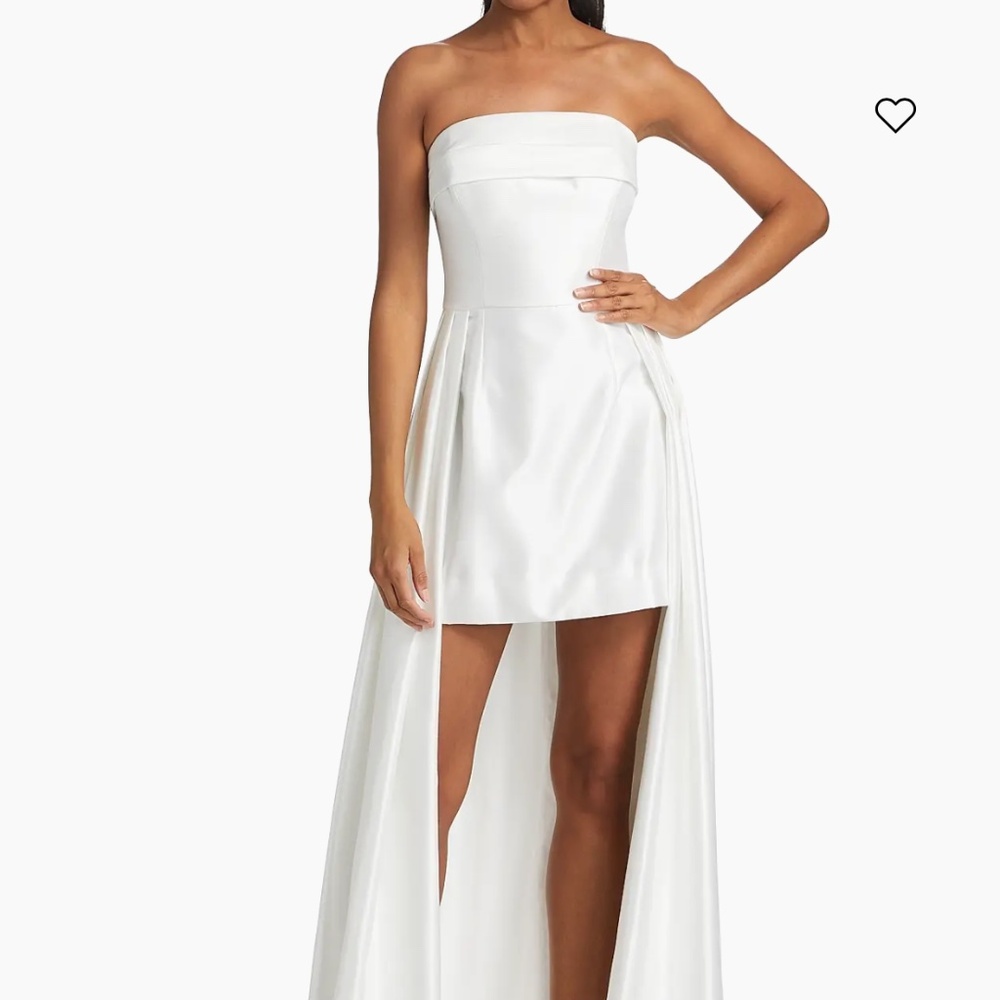 Strapless high low gown